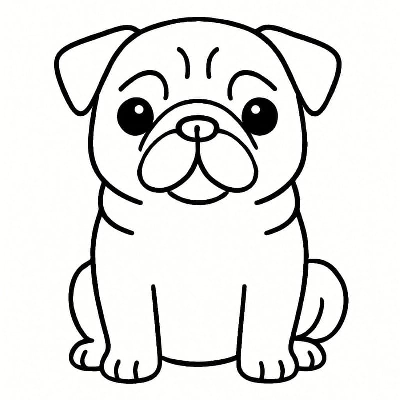 Drawing Pug Easy