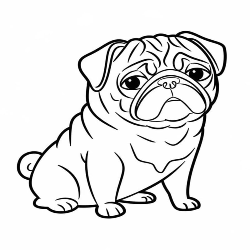 Drawing Pug Free