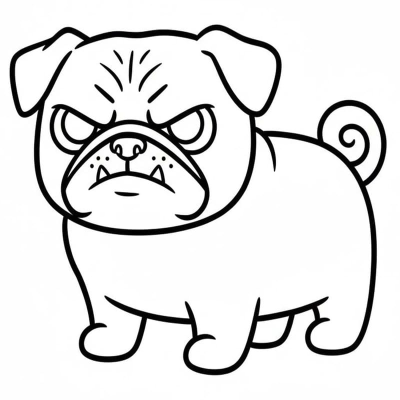 Drawing Pug Simple
