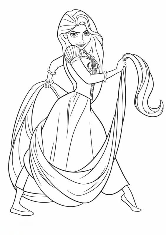Drawing Rapunzel Easy