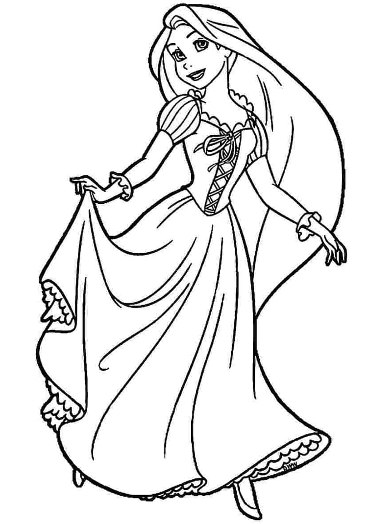 Drawing Rapunzel Free Printable