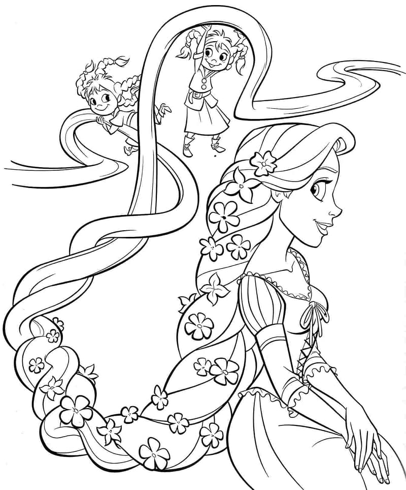 Drawing Rapunzel Printable