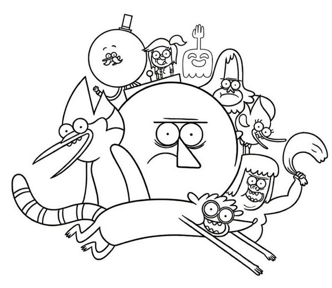Drawing Regular Show Free Printable