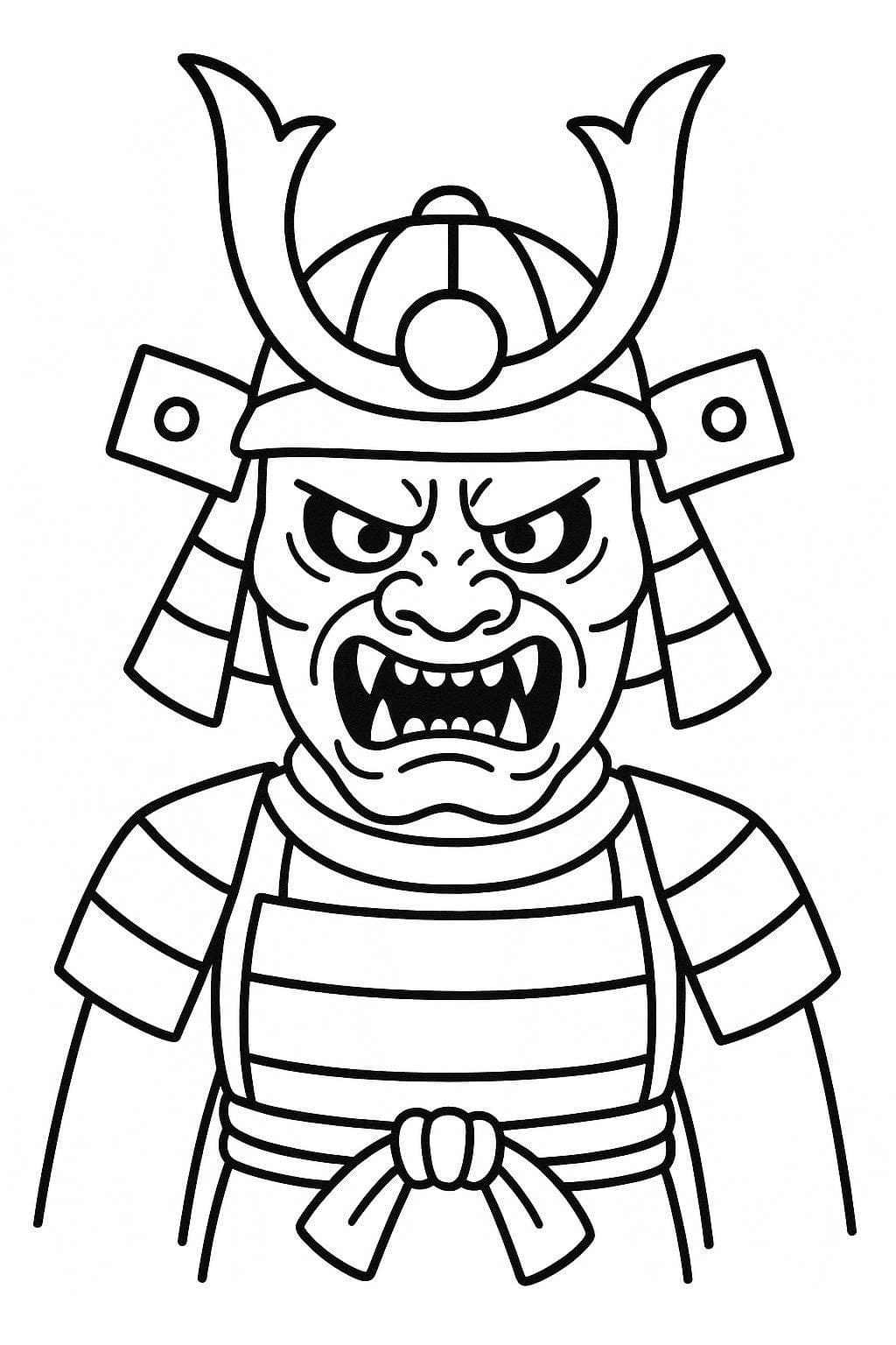 Drawing Samurai Free Printable