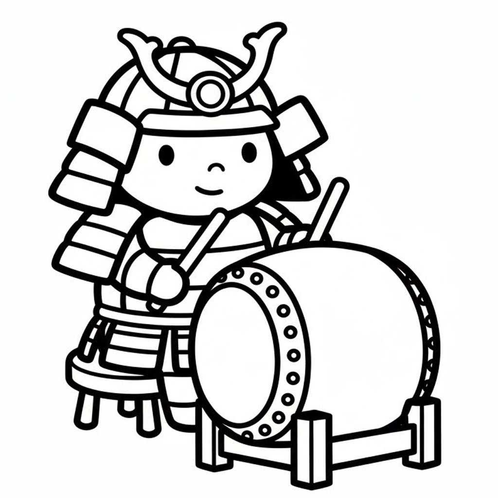 Drawing Samurai Printable