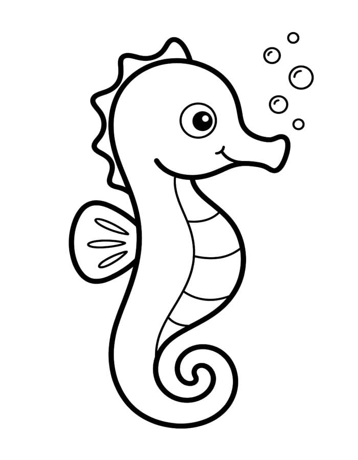 Drawing Seahorse Simple