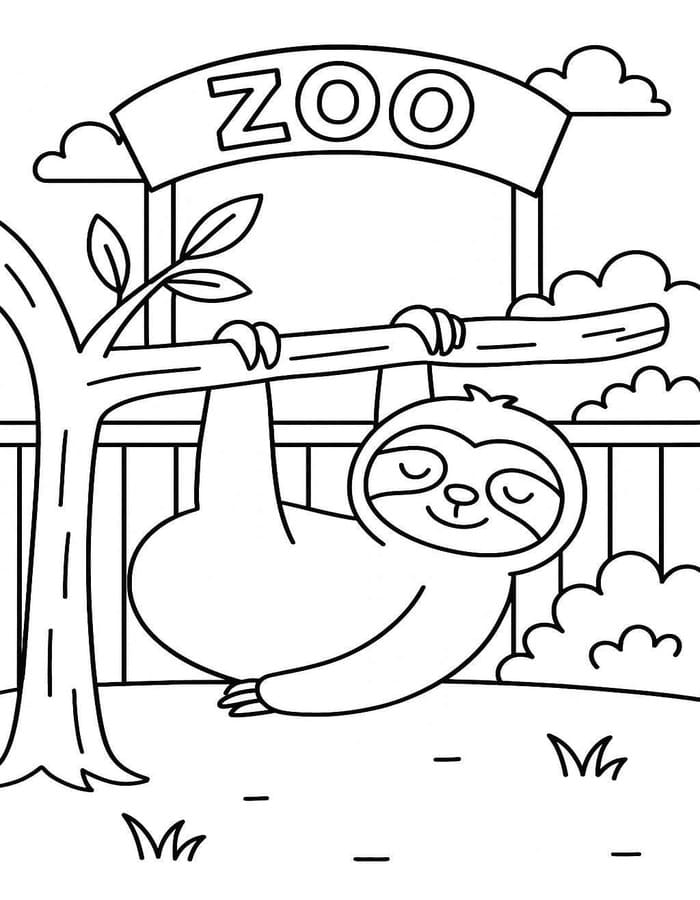 Drawing Sloth Free Printable