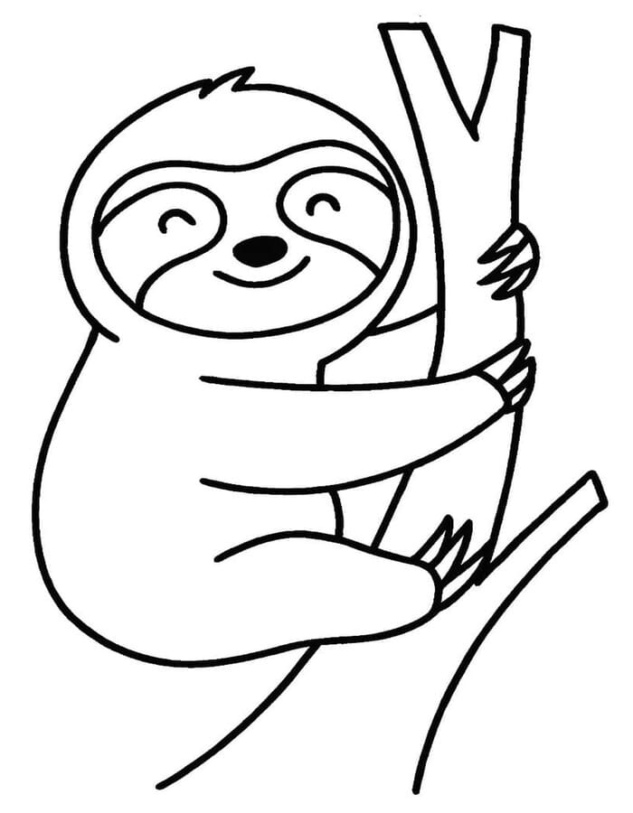 Drawing Sloth Printable