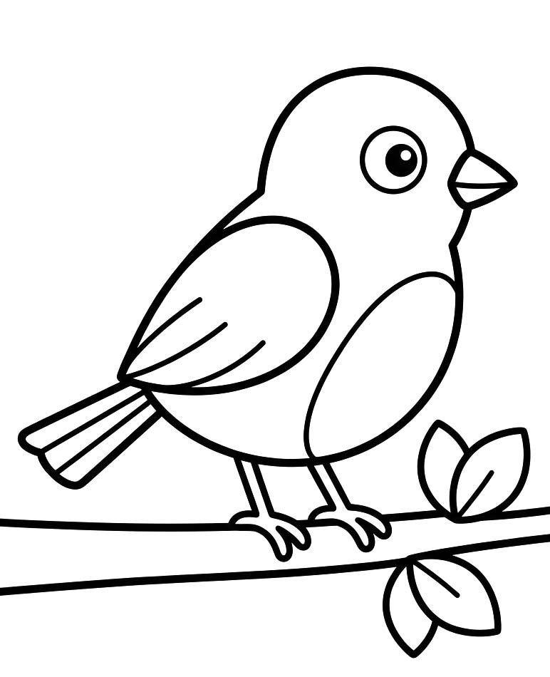 Drawing Sparrow Free Printable