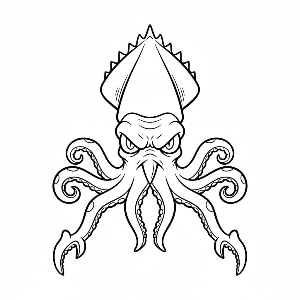 Drawing Squid Free Printable