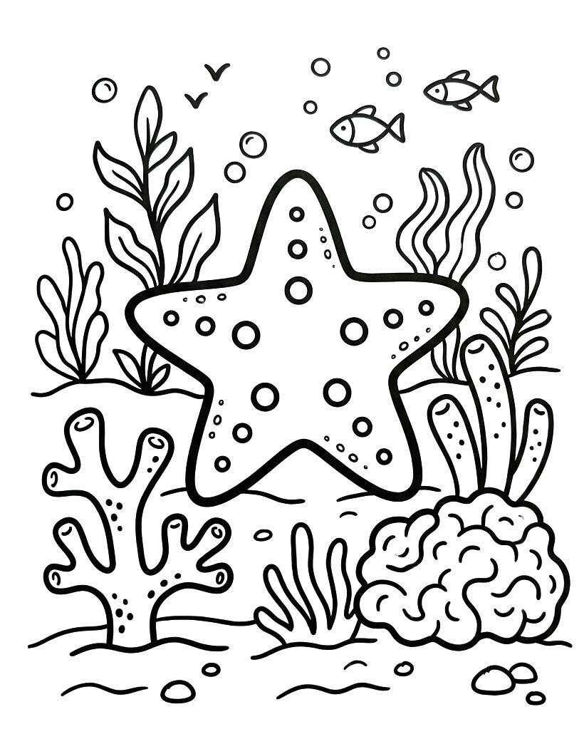 Drawing Starfish Printable