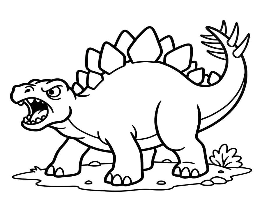 Drawing Stegosaurus Easy