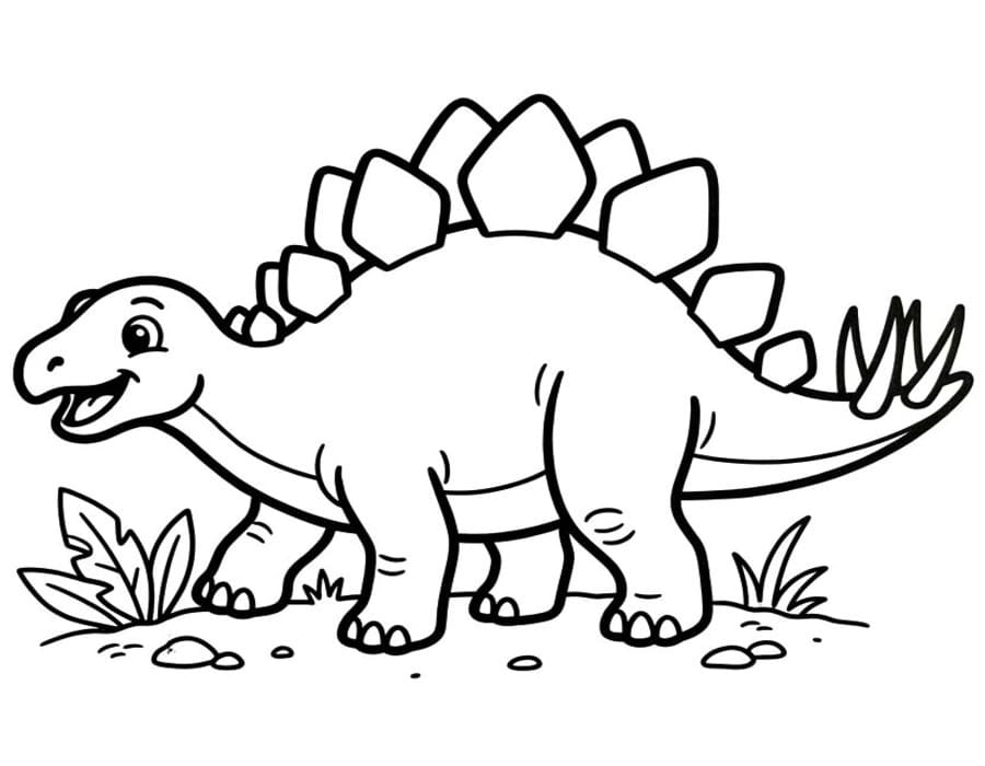 Drawing Stegosaurus Free Printable