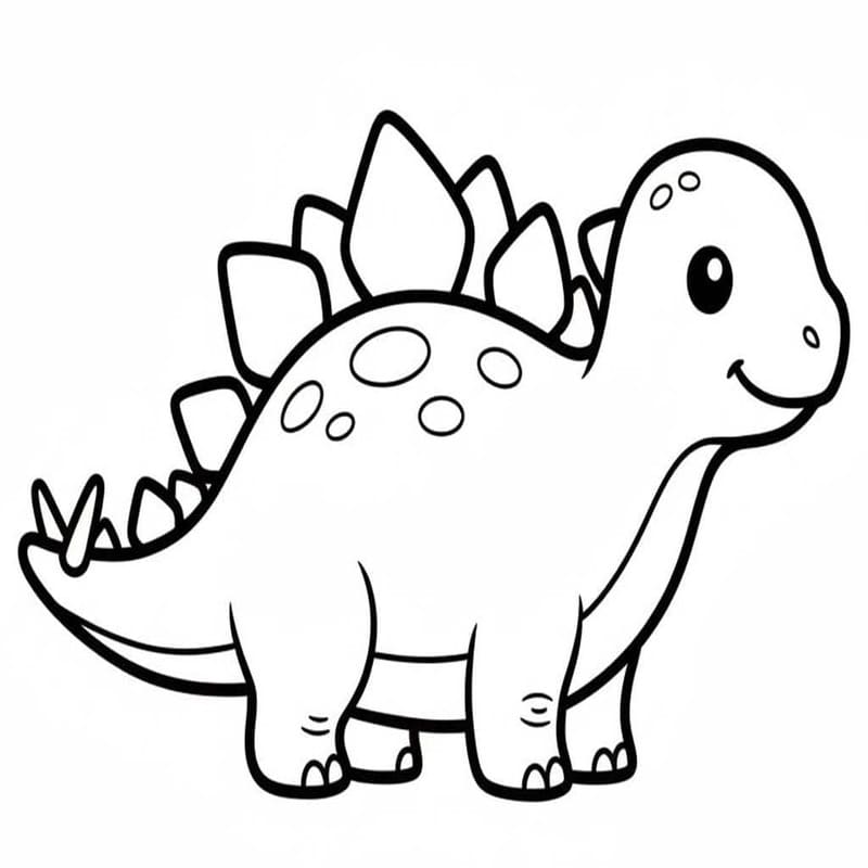 Drawing Stegosaurus Printable