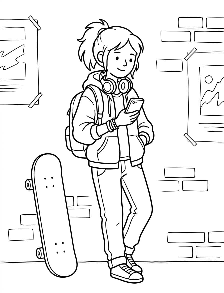 Drawing Teenage Printable