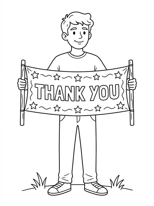 Drawing Thank You and Boy
