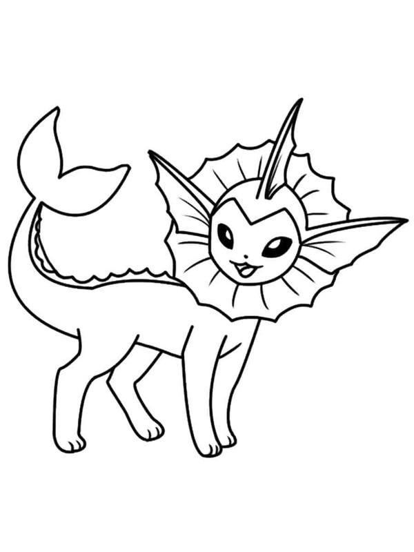 Drawing Vaporeon Free Printable