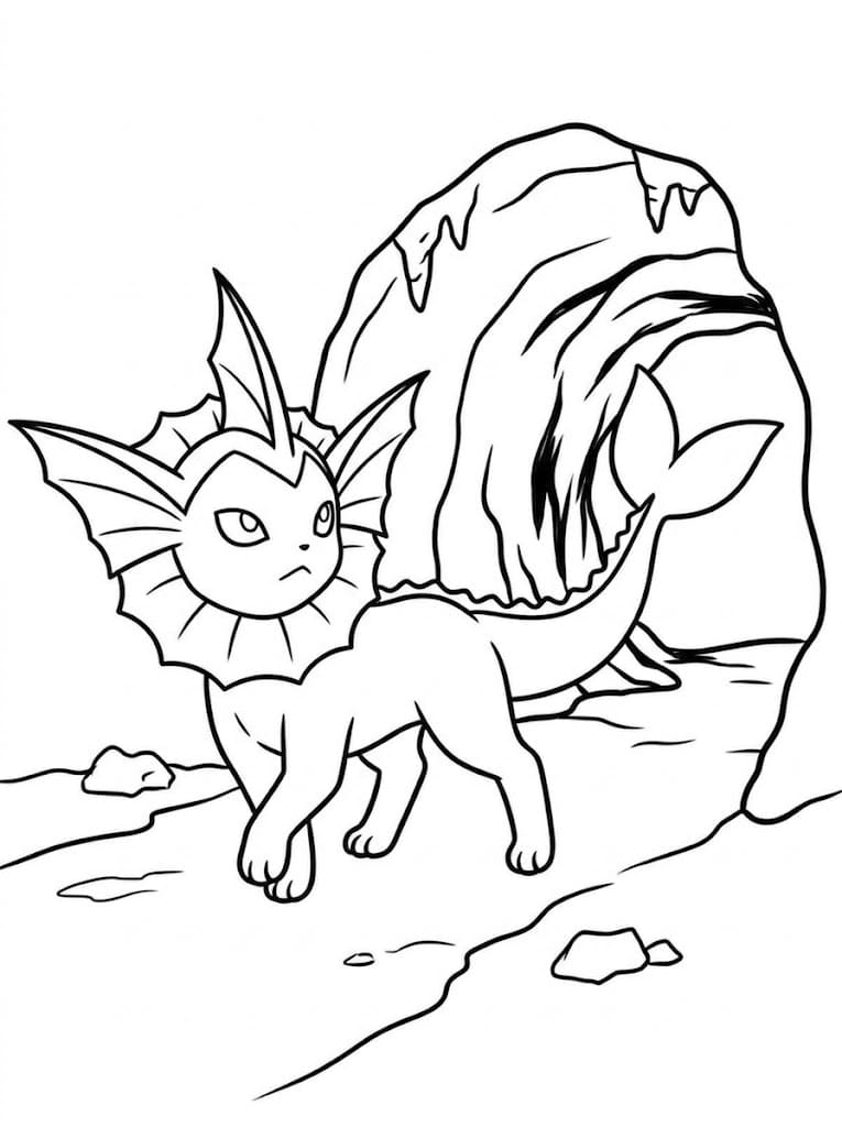 Drawing Vaporeon Printable