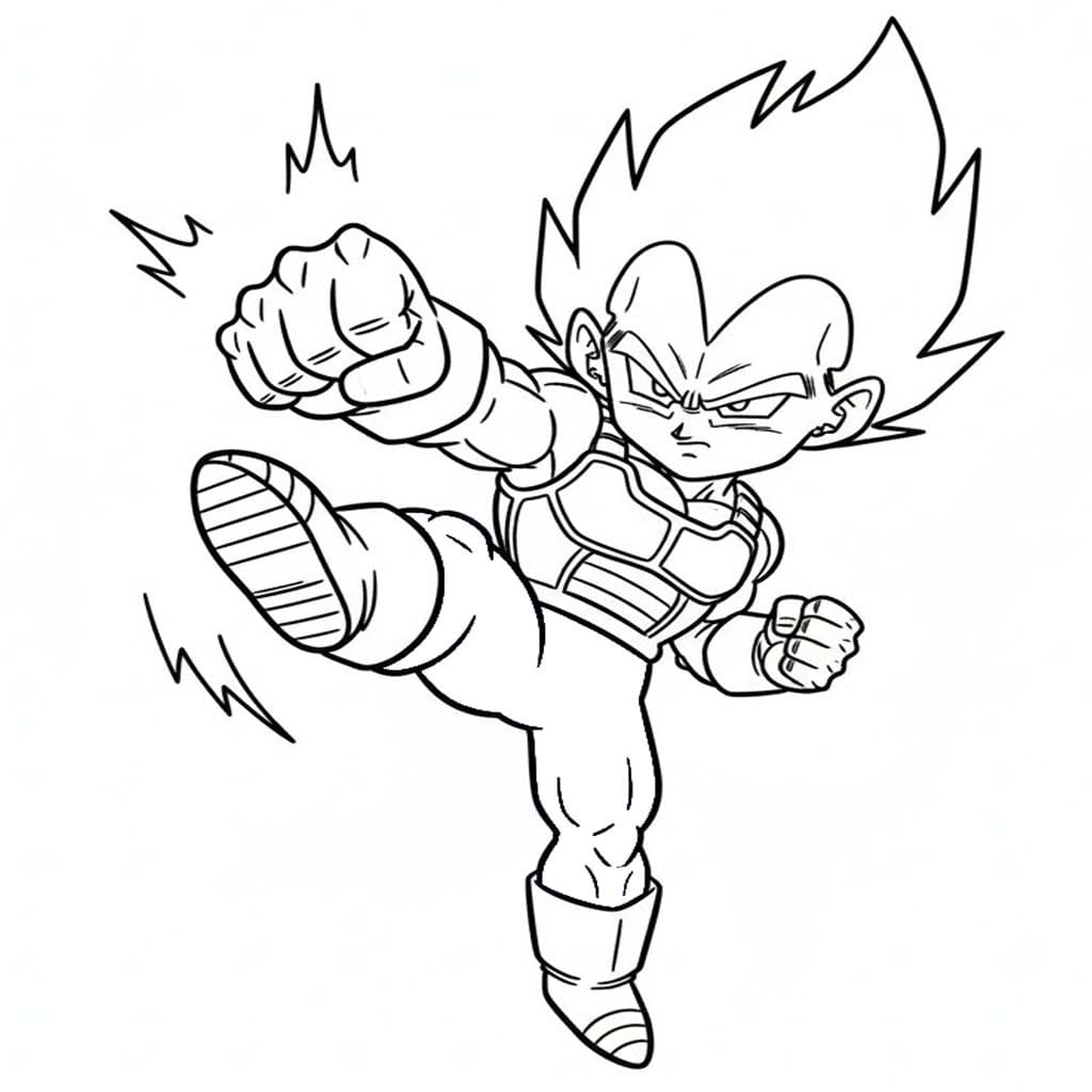 Drawing Vegeta Free Printable