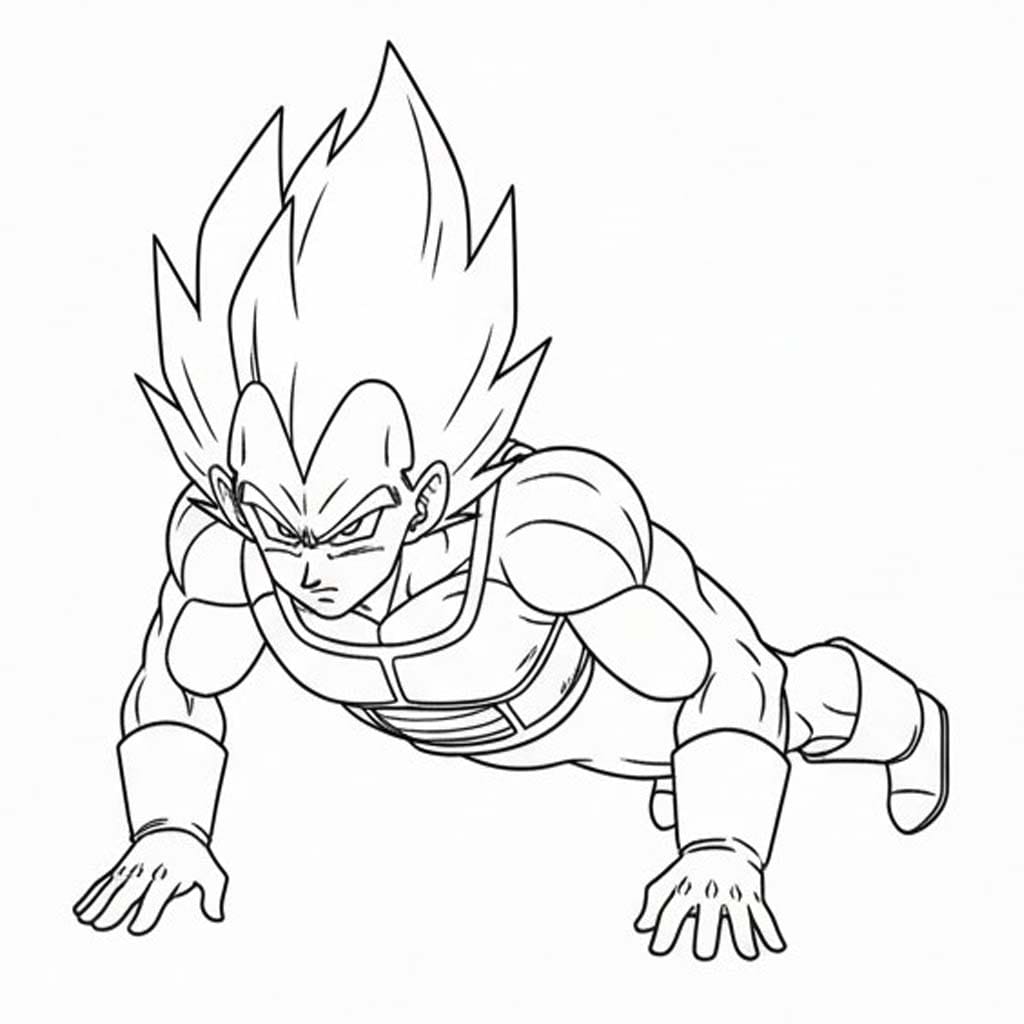 Drawing Vegeta Free