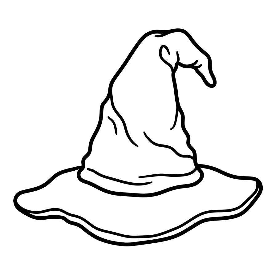 Drawing Witch Hat Printable