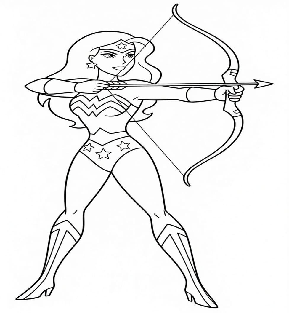 Drawing Wonder Woman Free For Kids