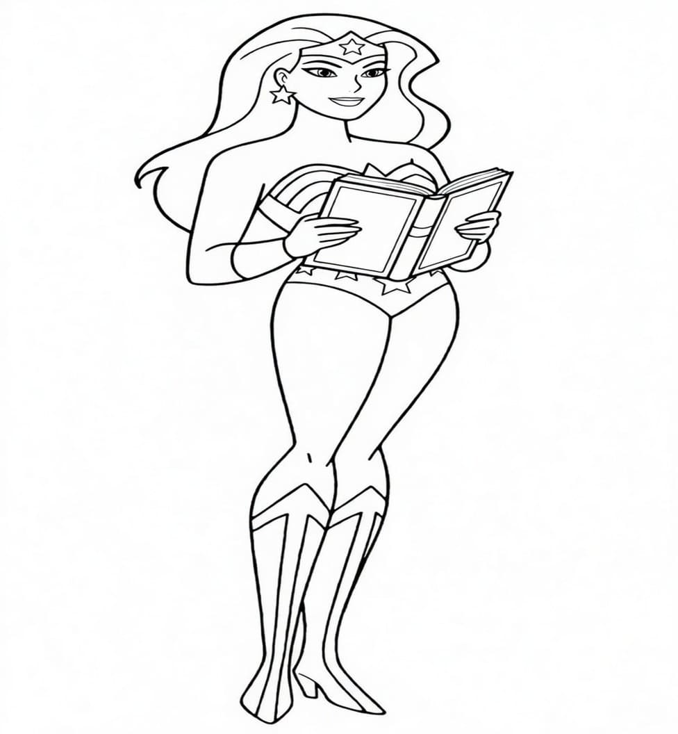 Drawing Wonder Woman Free Printable