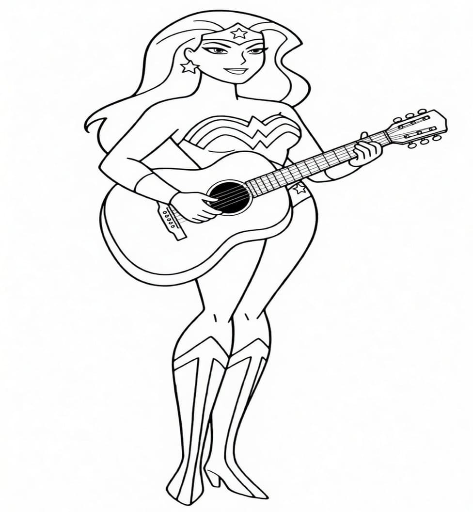 Drawing Wonder Woman Printable
