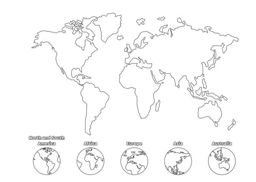 Drawing World Map Free Printable