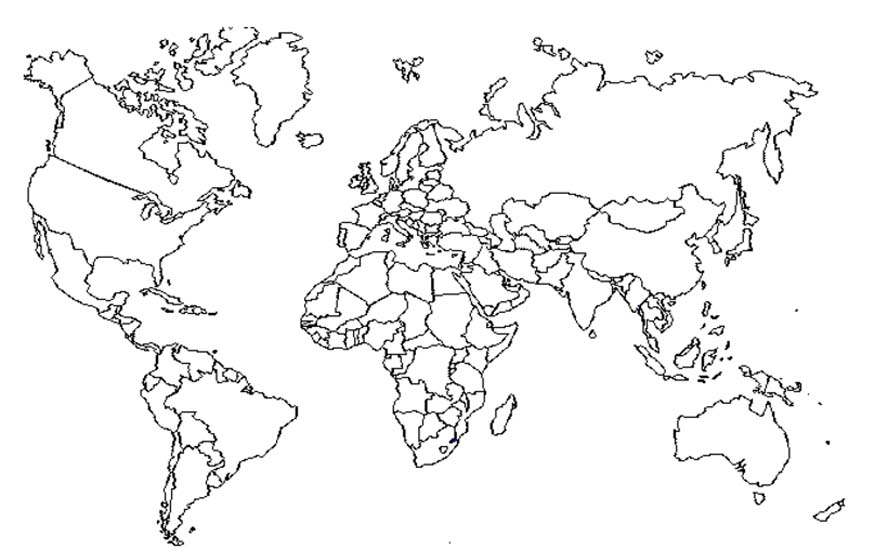 Drawing World Map Printable
