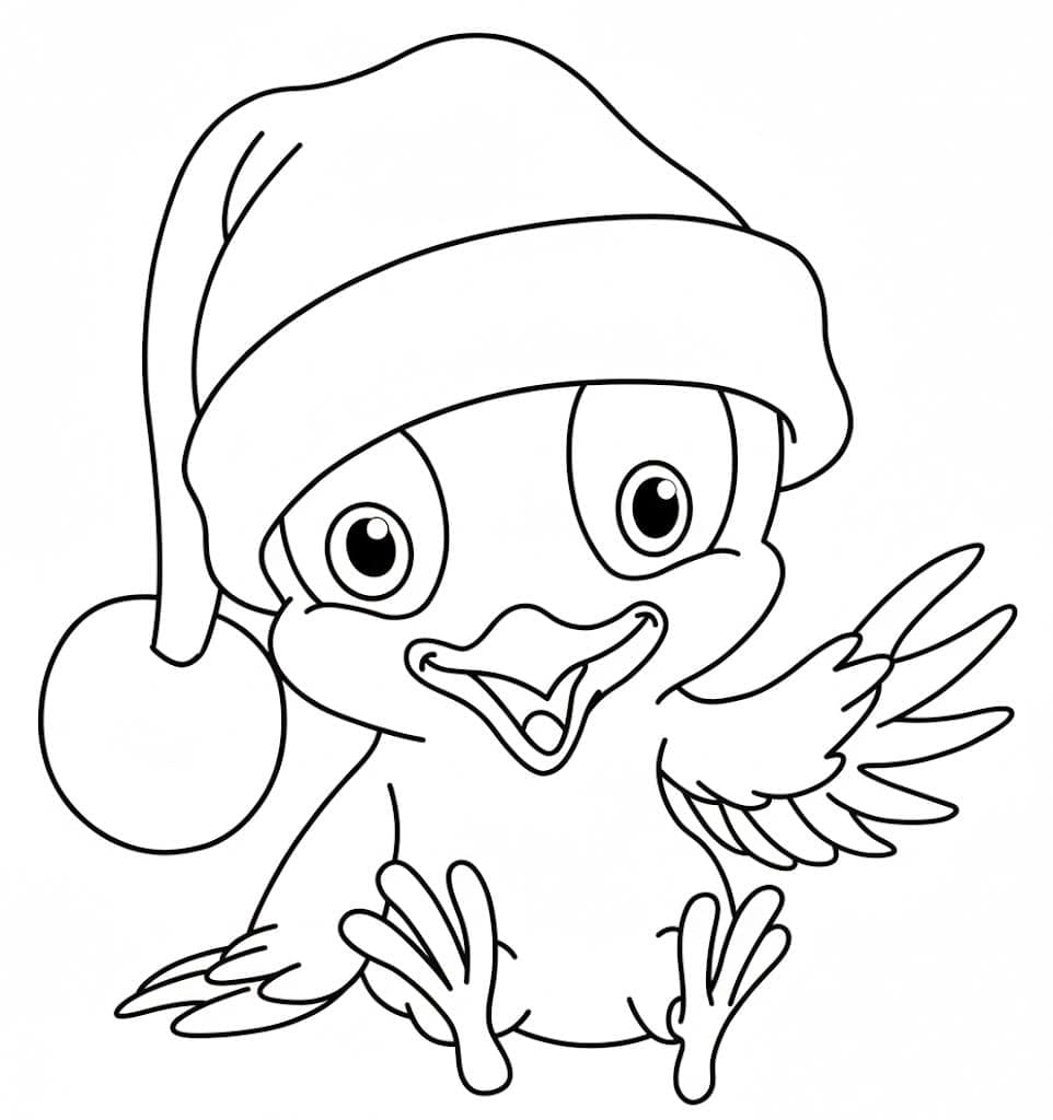 Drawing chicken Christmas