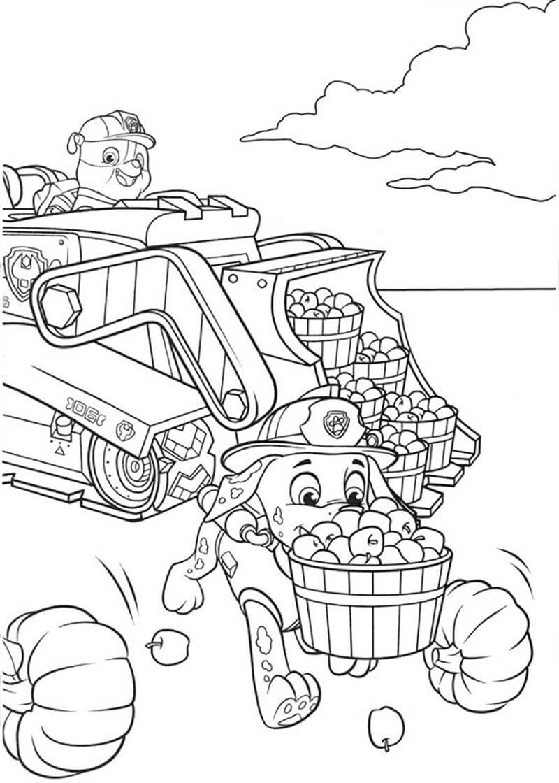 Driving Rubble Coloring Game Driving Rubble