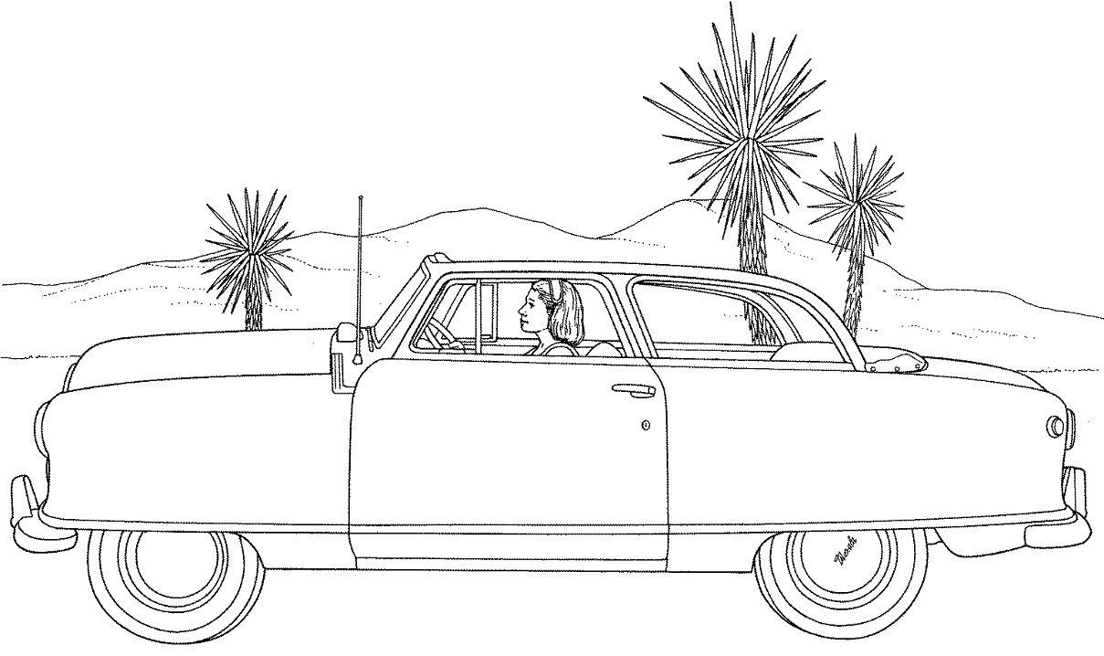 Driving in Desert Coloring Game Driving in Desert