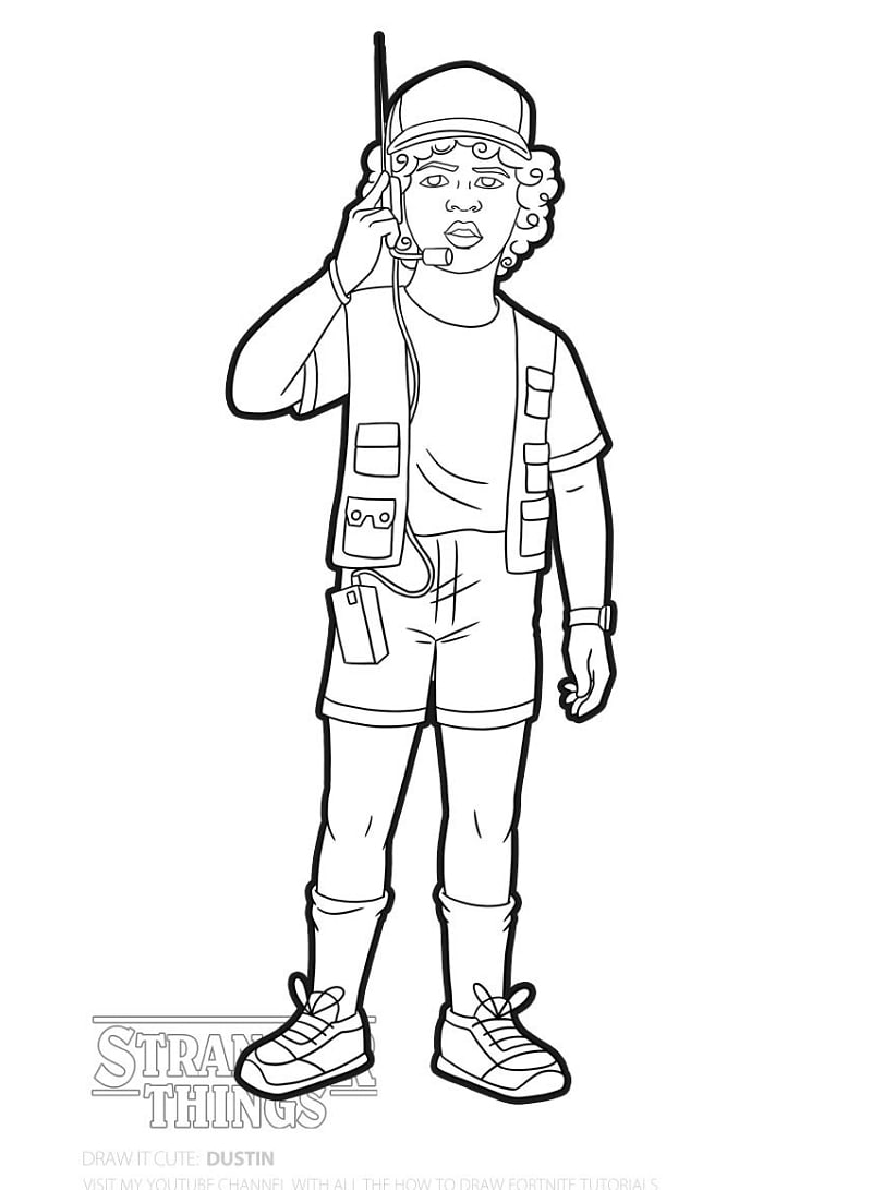 Dustin Stranger Things 2 Coloring Game Dustin Stranger Things 2