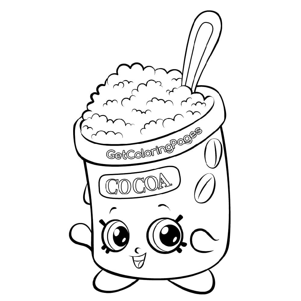 Dusty Cocoa Shopkin Coloring Game Dusty Cocoa Shopkin
