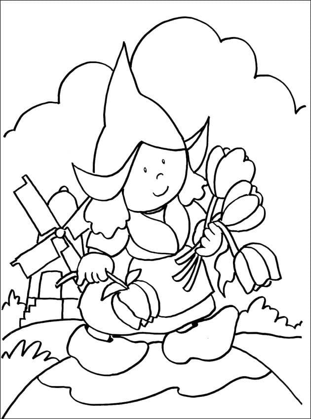 Dutch Girl 1 Coloring Game Dutch Girl 1