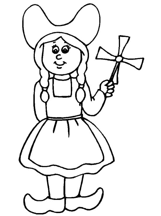 Dutch Girl 2 Coloring Game Dutch Girl 2
