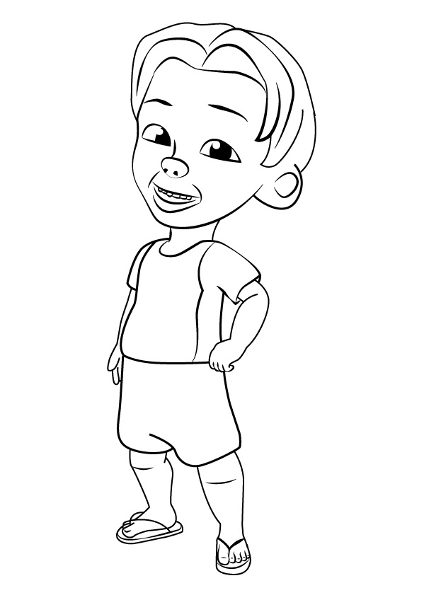 Ros from Upin and Ipin Coloring - Play Free Coloring Game Online