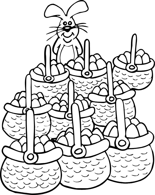 Easter Baskets Coloring Game Easter Baskets