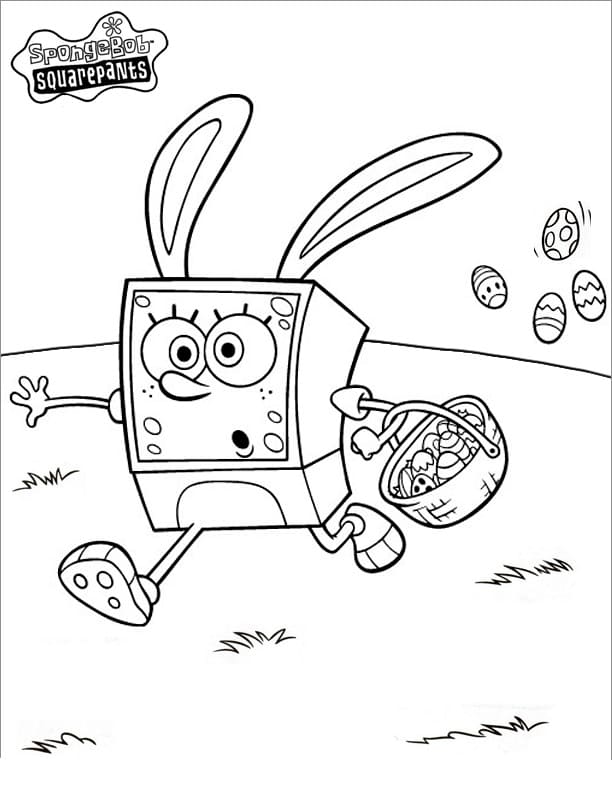 Easter Bunny SpongeBob Coloring Game Easter Bunny SpongeBob