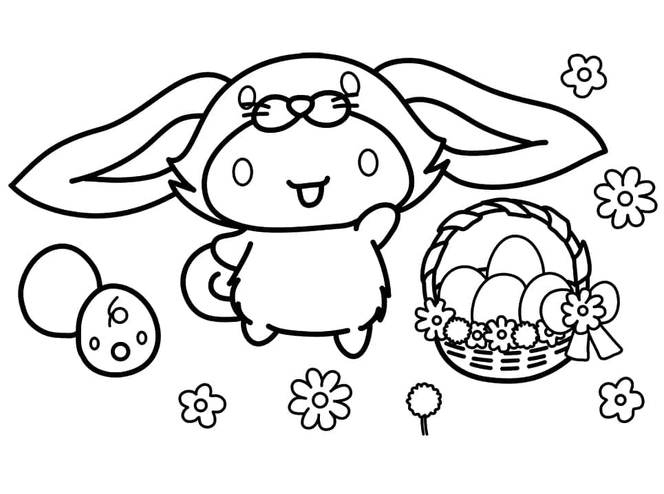 Easter Cinnamoroll Coloring Game Easter Cinnamoroll
