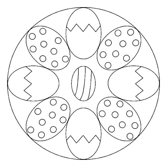 Easter Eggs Mandala 1 Coloring Game Easter Eggs Mandala 1