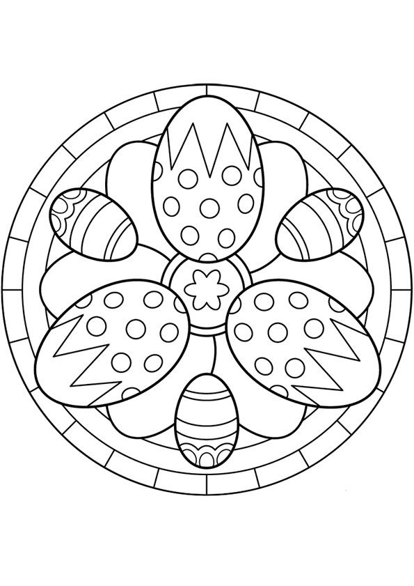 Easter Eggs Mandala Coloring Game Easter Eggs Mandala