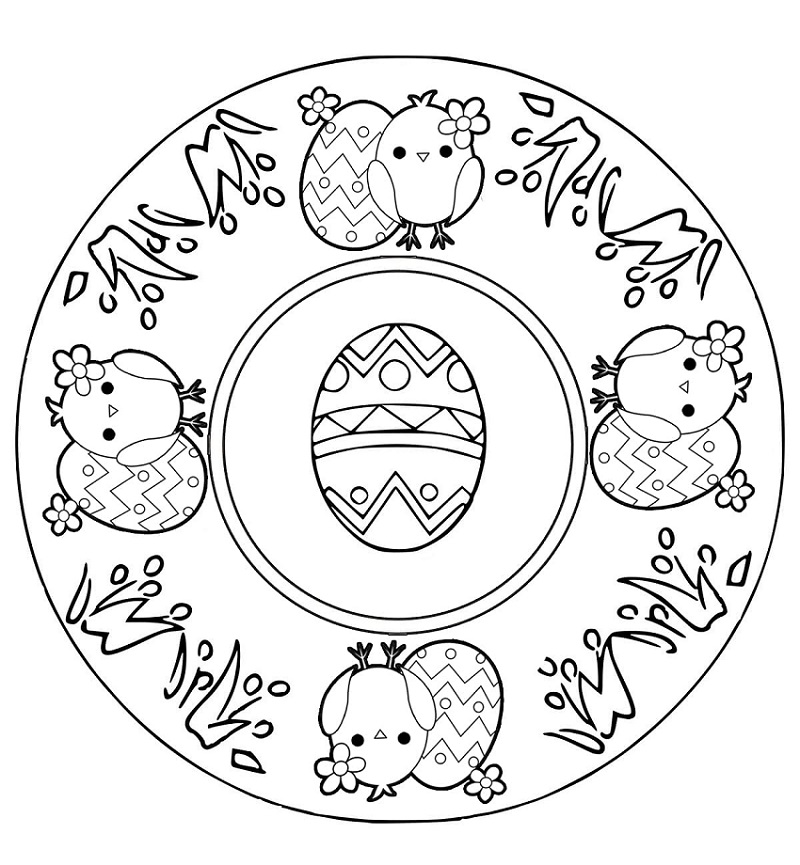 Easter Mandala 1 Coloring Game Easter Mandala 1