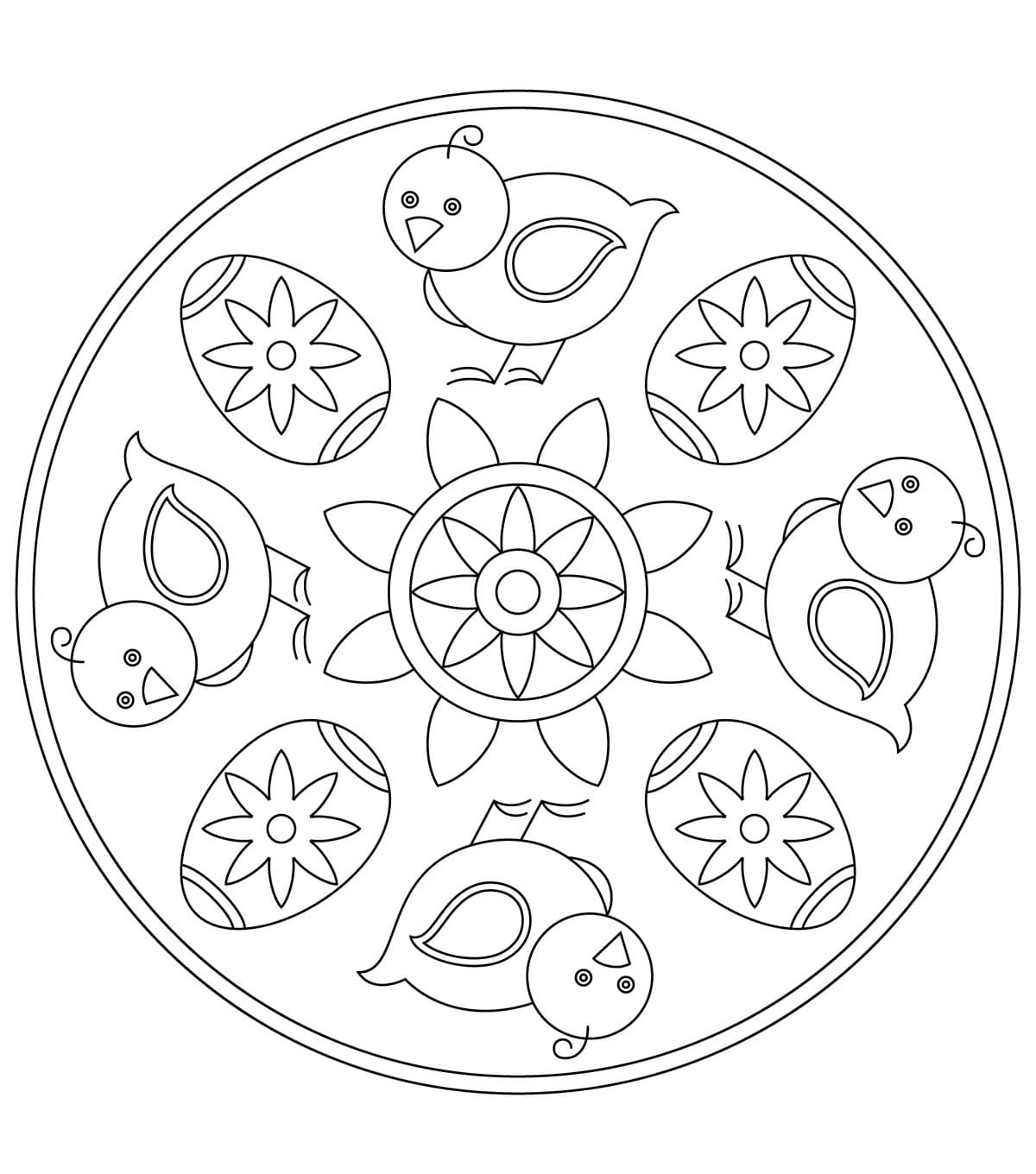Easter Mandala 10 Coloring Game Easter Mandala 10