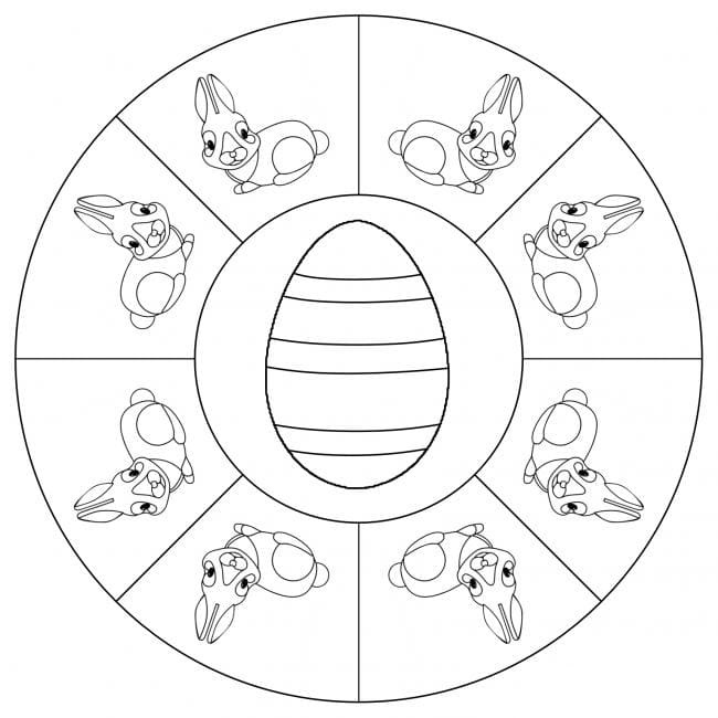 Easter Mandala 11 Coloring Game Easter Mandala 11