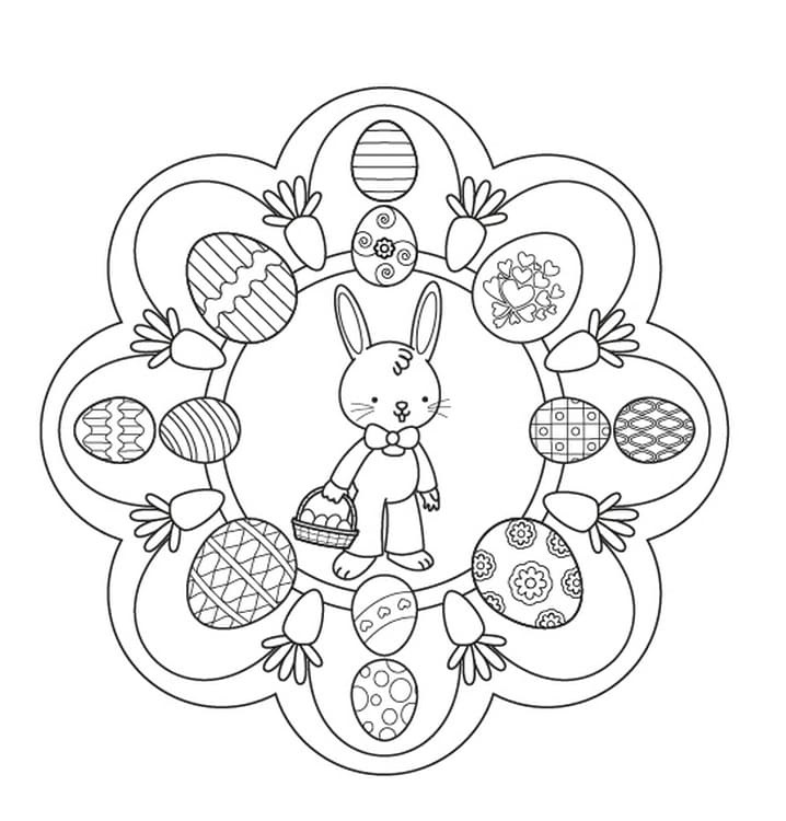 Easter Mandala 12 Coloring Game Easter Mandala 12