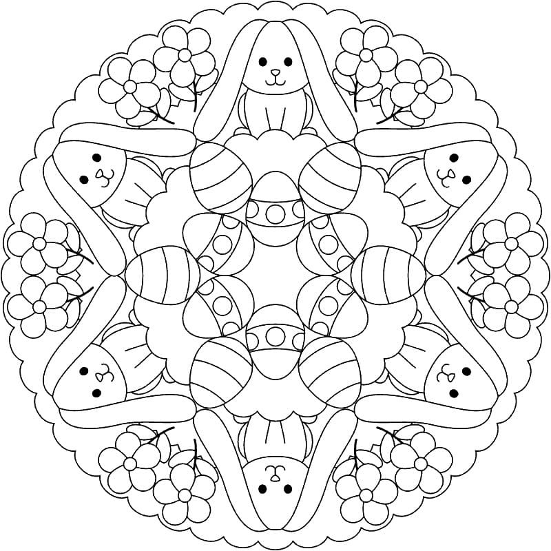 Easter Mandala 13 Coloring Game Easter Mandala 13