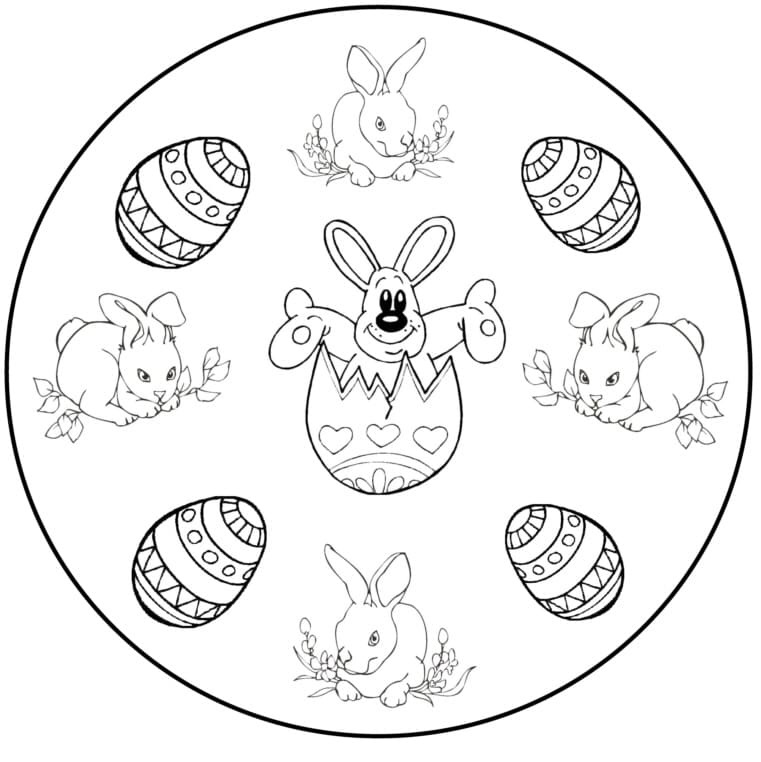 Easter Mandala 14 Coloring Game Easter Mandala 14