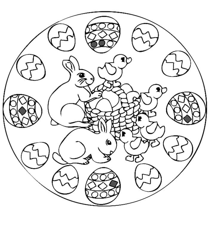 Easter Mandala 3 Coloring Game Easter Mandala 3